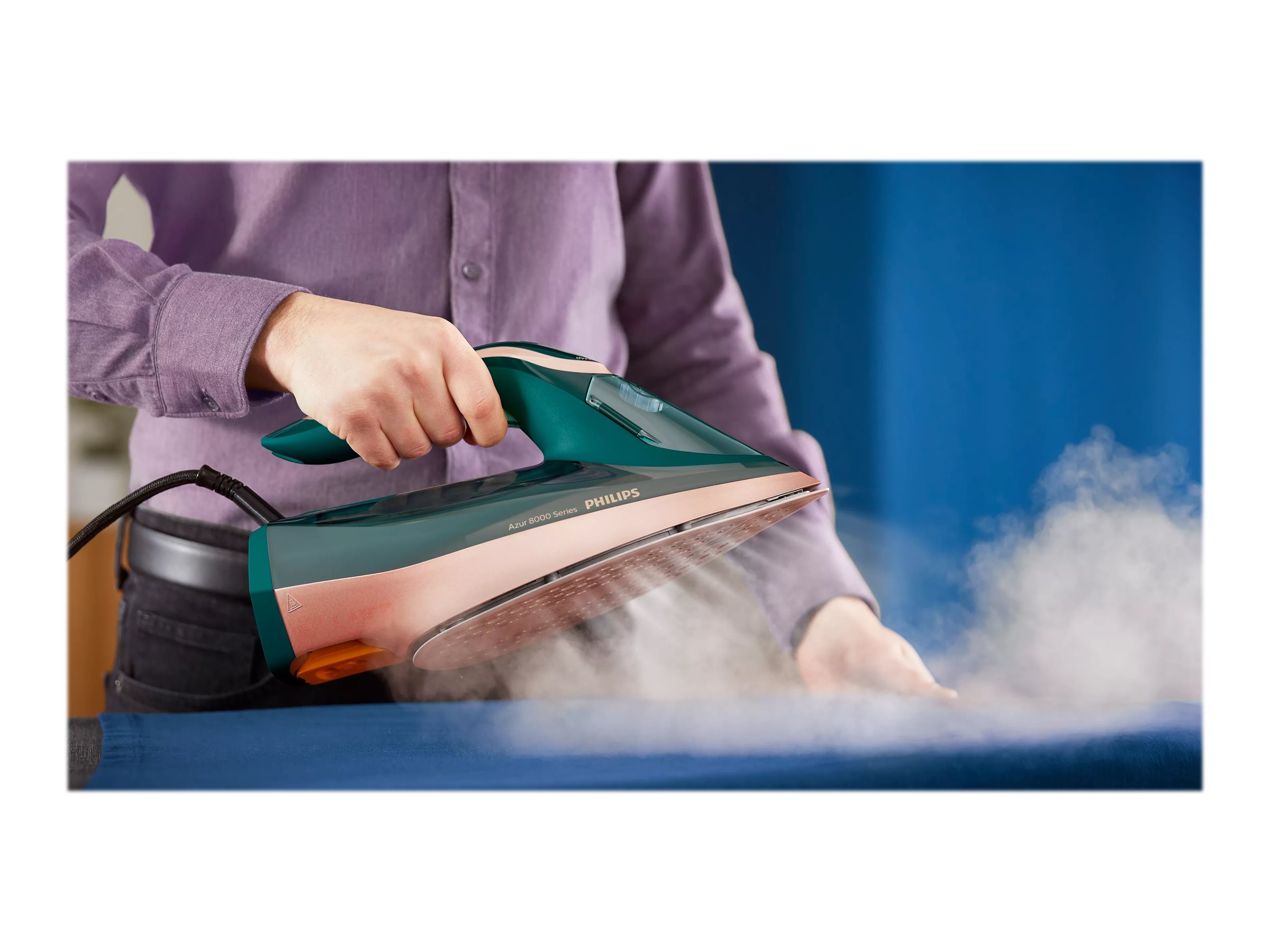 Philips | DST8030/70 Azur | Steam Iron | 3000 W | Water tank capacity 350 ml | Continuous steam 70 g/min | Green