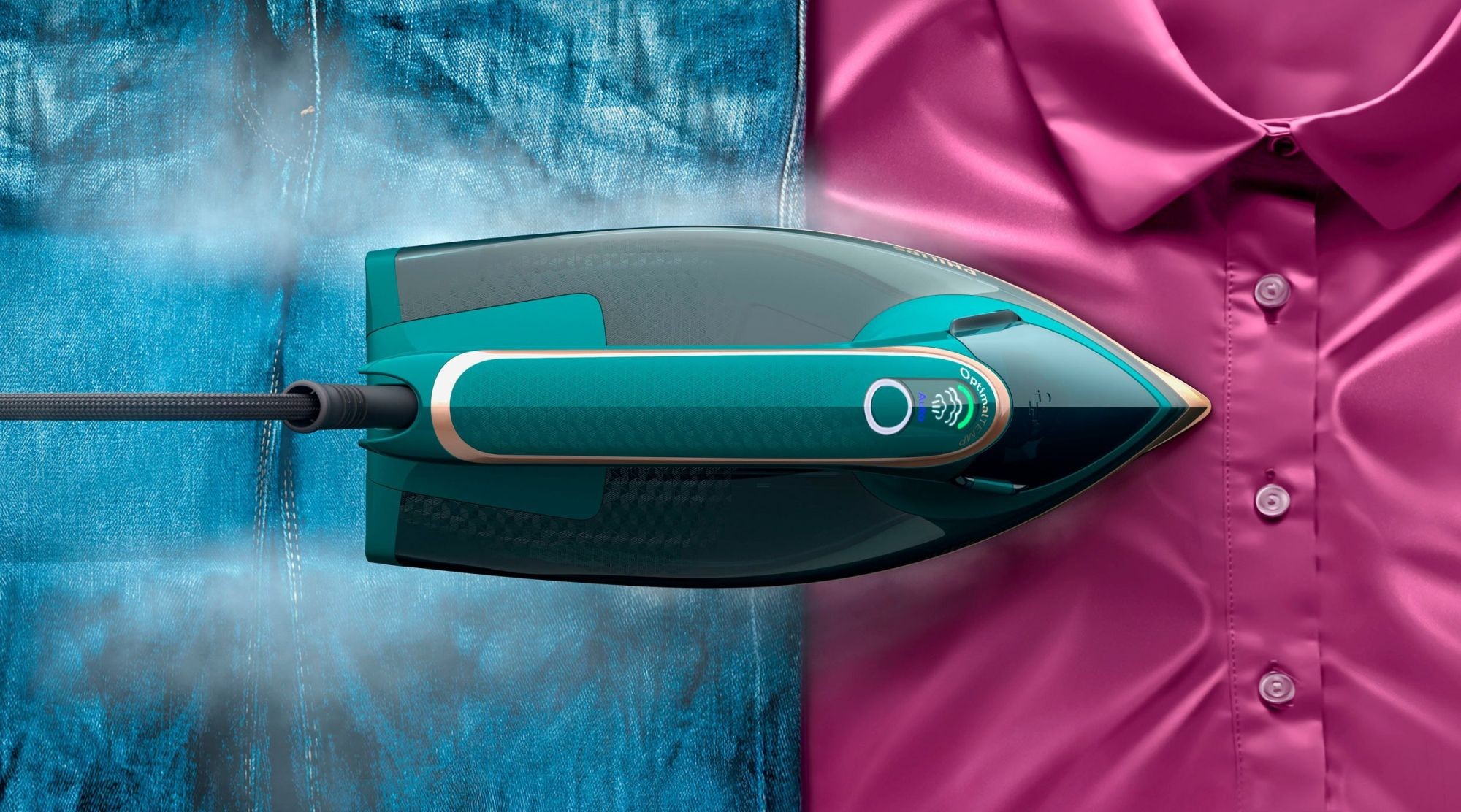 Philips | DST8030/70 Azur | Steam Iron | 3000 W | Water tank capacity 350 ml | Continuous steam 70 g/min | Green