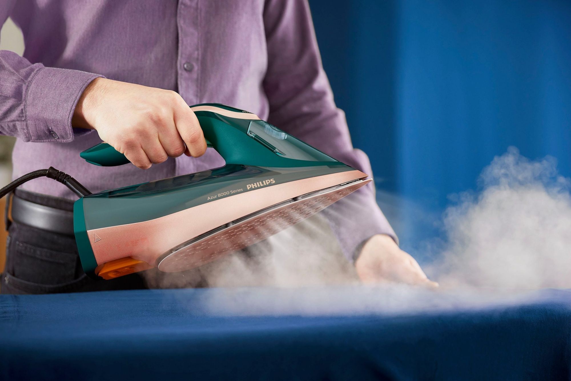 Philips | DST8030/70 Azur | Steam Iron | 3000 W | Water tank capacity 350 ml | Continuous steam 70 g/min | Green
