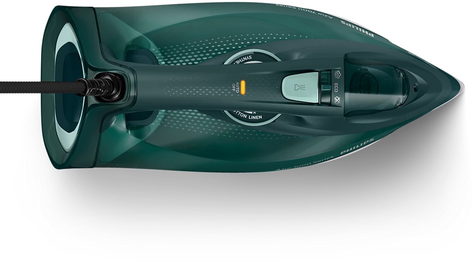 Philips | Iron | DST7050/70 | Steam Iron | 2800 W | Water tank capacity 300 ml | Continuous steam 50 g/min | Steam boost performance 250 g/min | Green