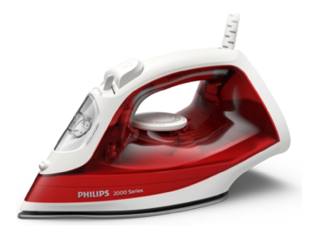 Philips Steam Iron | DST2010/40 2000 Series | Steam Iron | 2000 W | Water tank capacity 250 ml | Continuous steam 25 g/min | Steam boost performance 100 g/min | Red