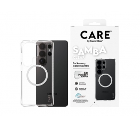 CARE by PanzerGlass Samba Case Transparent w. White Qi Samsung New Galaxy S26 Ultra | PanzerGlass