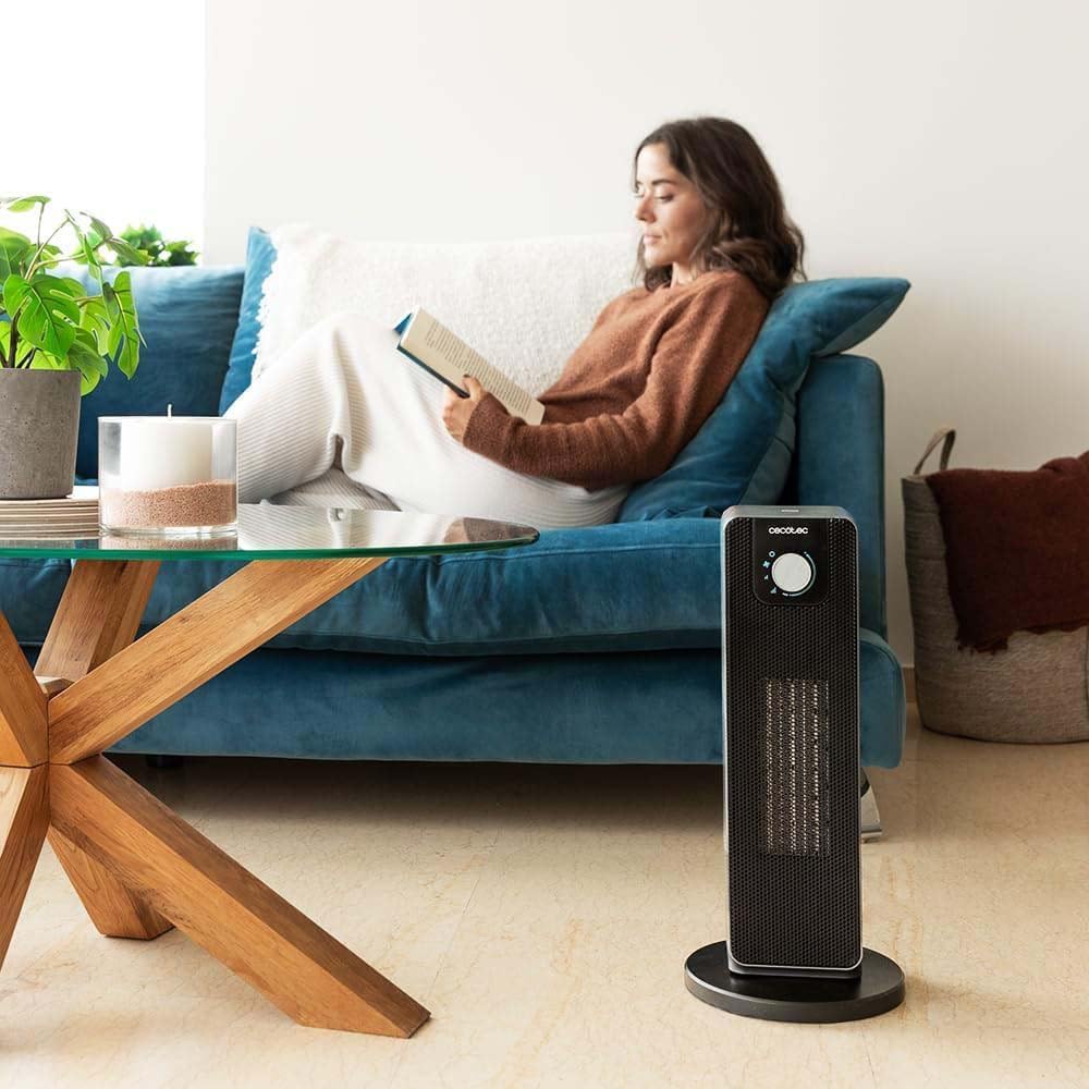 Cecotec ReadyWarm 2000 Max Ceramic Rotate | Ceramic Heater | 2000 W | Number of power levels 3 | Suitable for rooms up to 20 m² | Black