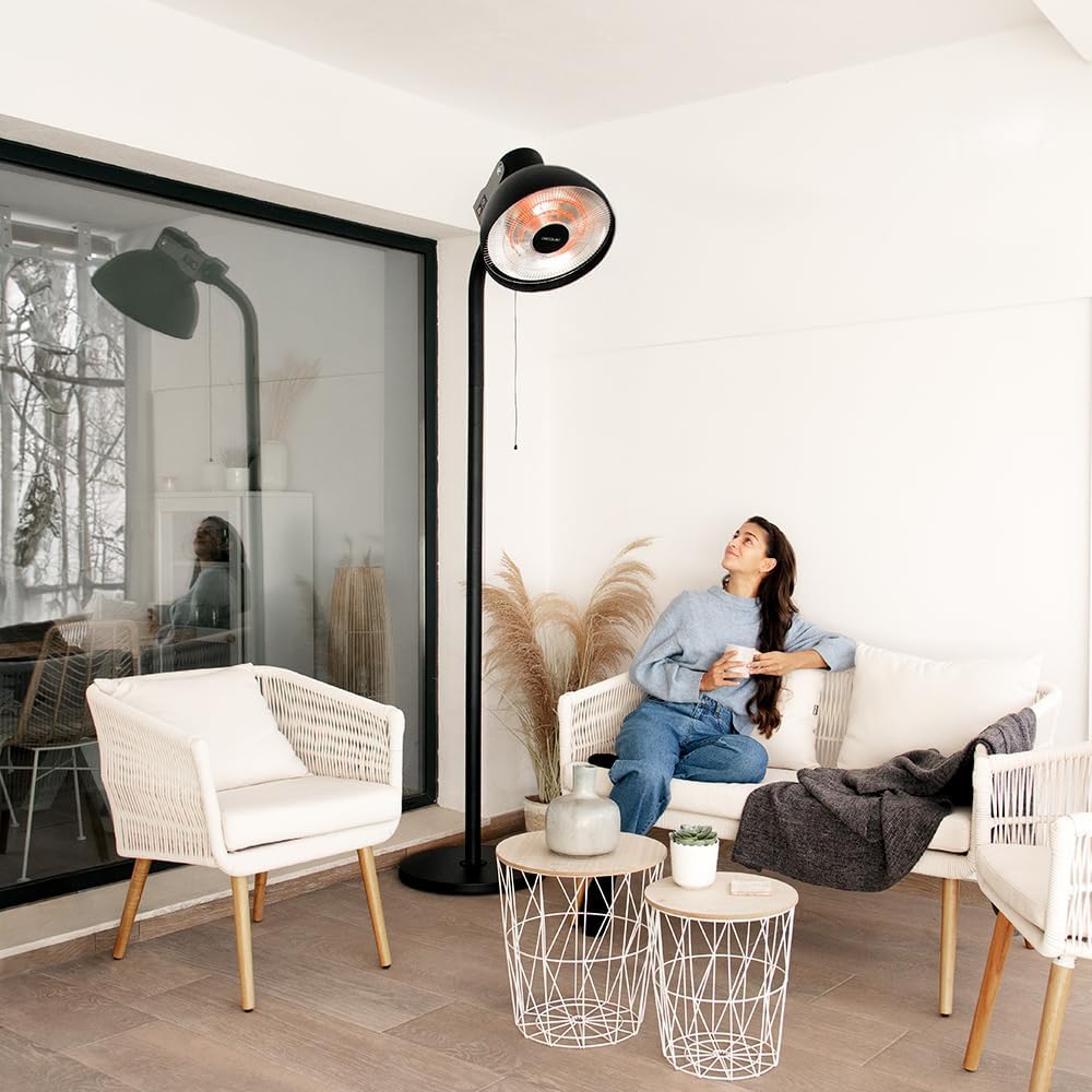 Cecotec ReadyWarm 21000 Carbon Focus | Infrared Heater | 2100 W | Number of power levels 3 | Suitable for rooms up to 20 m² | Black | IP24