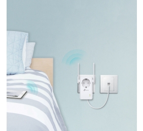 TP-LINK | Extender with AC Passthrough | TL-WA860RE | 10/100 Mbit/s | Ethernet LAN (RJ-45) ports 1 | 802.11n | 2.4GHz | Wi-Fi data rate (max) 300 Mbit/s | Extra socket