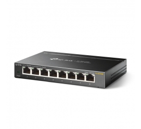 TP-LINK | Switch | TL-SG108E | Web managed | Wall mountable | Gigabit Ethernet (copper) ports quantity 8 | Power supply type External | 36 month(s)