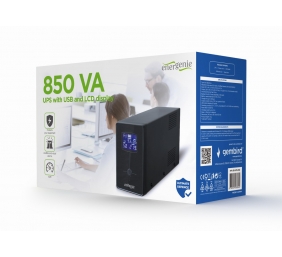 EnerGenie | UPS with USB and LCD display, Black | 850 VA | 220 V