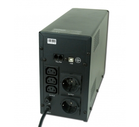 EnerGenie UPS with USB and LCD display, Black | EG-UPS-034 | 1500 VA | 900 W