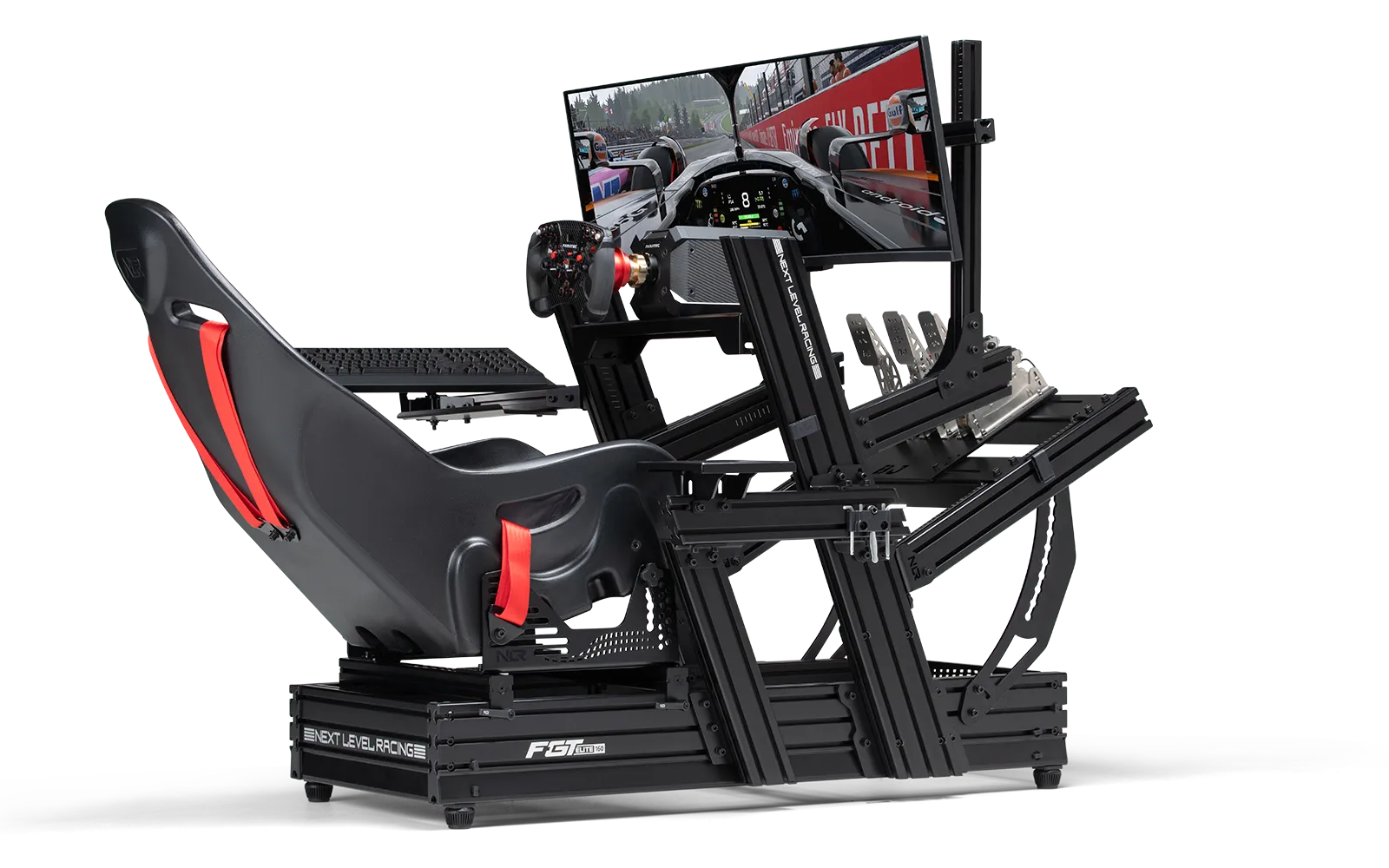 Next Level Racing Aluminium | F-GT Elite 160 Wheel Plate Edition | Black
