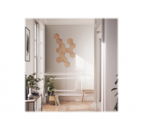 Nanoleaf | Elements Wood Look Hexagons Starter Kit (13 panels) | Cool White + Warm White