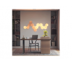 Nanoleaf | Elements Wood Look Hexagons Starter Kit (13 panels) | Cool White + Warm White