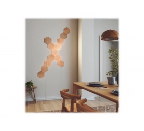 Nanoleaf | Elements Wood Look Hexagons Starter Kit (13 panels) | Cool White + Warm White