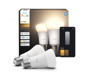 Philips Hue W 1100 A60 2P EU | E27 | 9.5 W | Soft white light | Bluetooth and Zigbee
