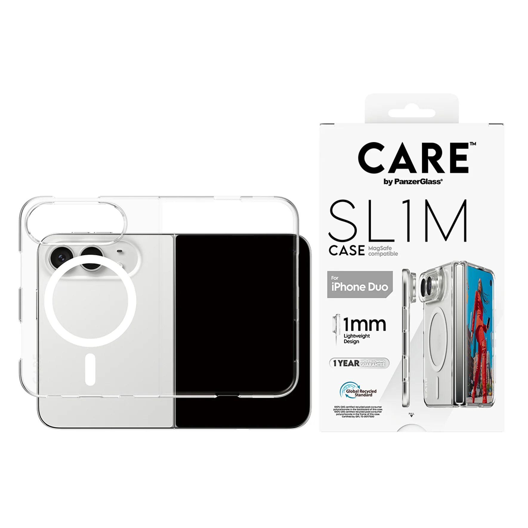 PanzerGlass Care | Back cover | iPhone Duo | Apple | Recycled plastic | Transparent