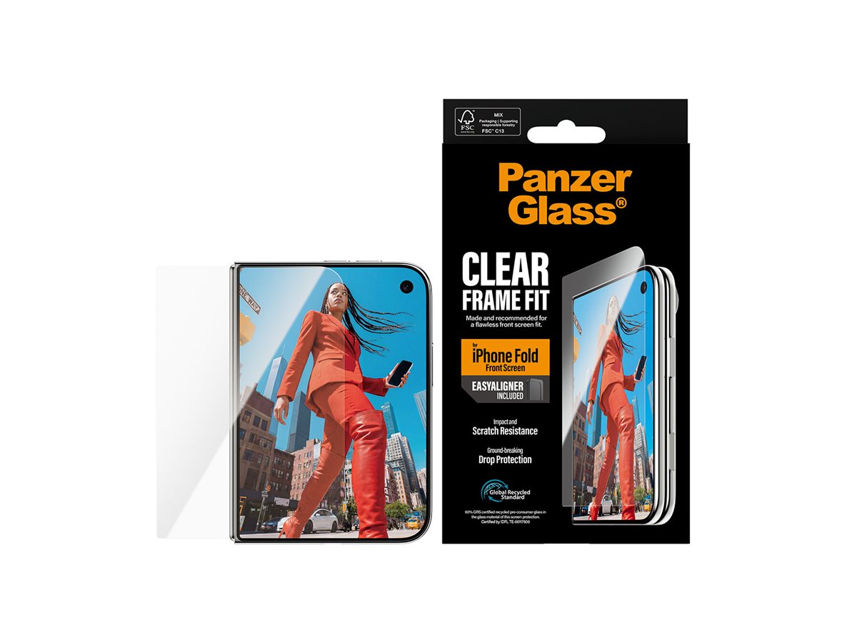 PanzerGlass FrameFit w. EasyAligner | Screen protector | Apple | iPhone Duo | Glass | Transparent