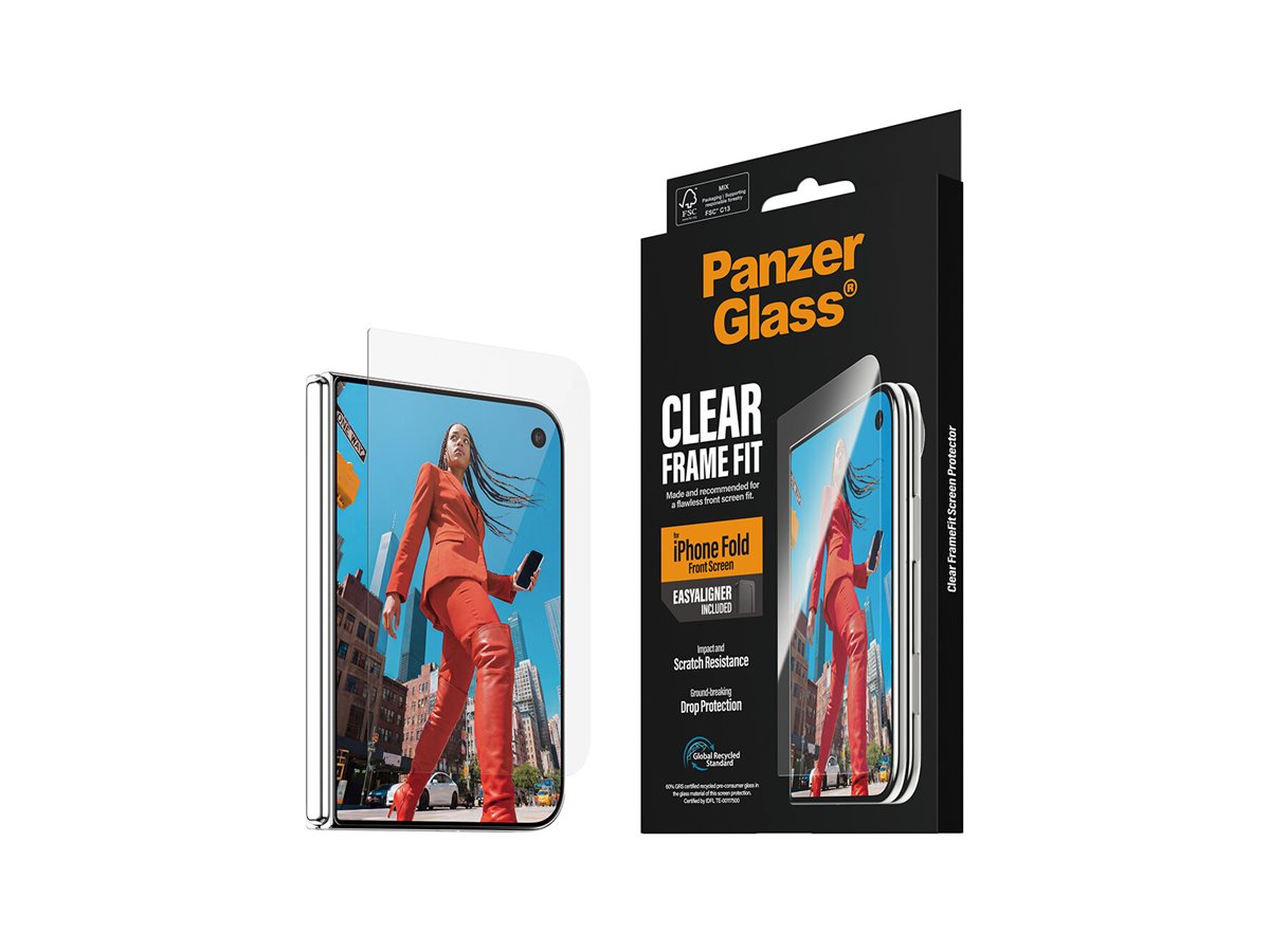 PanzerGlass FrameFit w. EasyAligner | Screen protector | Apple | iPhone Duo | Glass | Transparent