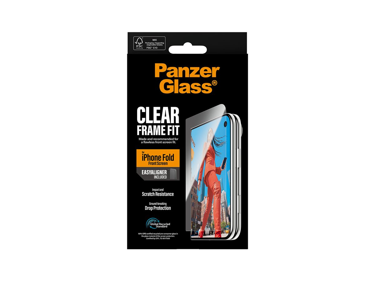 PanzerGlass FrameFit w. EasyAligner | Screen protector | Apple | iPhone Duo | Glass | Transparent