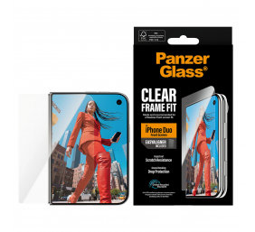 PanzerGlass FrameFit w. EasyAligner | Screen protector | Apple | iPhone Duo | Glass | Transparent
