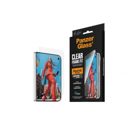 PanzerGlass FrameFit w. EasyAligner | Screen protector | Apple | iPhone Duo | Glass | Transparent
