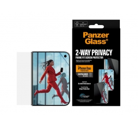 PanzerGlass Privacy w. EasyAligner | Screen protector | Apple | iPhone Duo | Glass | Transparent