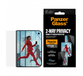 PanzerGlass Privacy w. EasyAligner | Screen protector | Apple | iPhone Duo | Glass | Transparent
