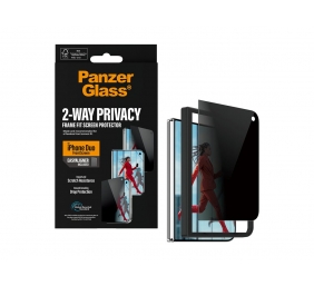 PanzerGlass Privacy w. EasyAligner | Screen protector | Apple | iPhone Duo | Glass | Transparent