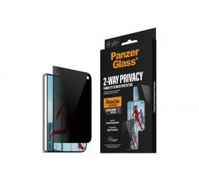 PanzerGlass Privacy w. EasyAligner | Screen protector | Apple | iPhone Duo | Glass | Transparent