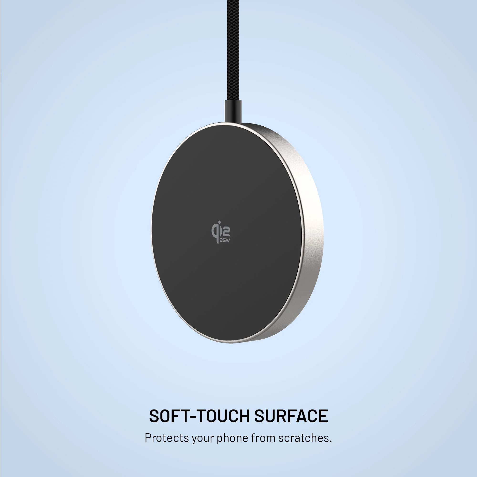 Fixed MagPad Slim wireless charger with Qi2.2, MagSafe support