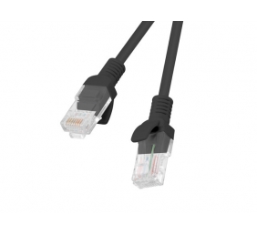 Lanberg Patchcord CAT.5E UTP 0.25M fluke passed 10-pack, Black | PCU5-20CC-0025-BK