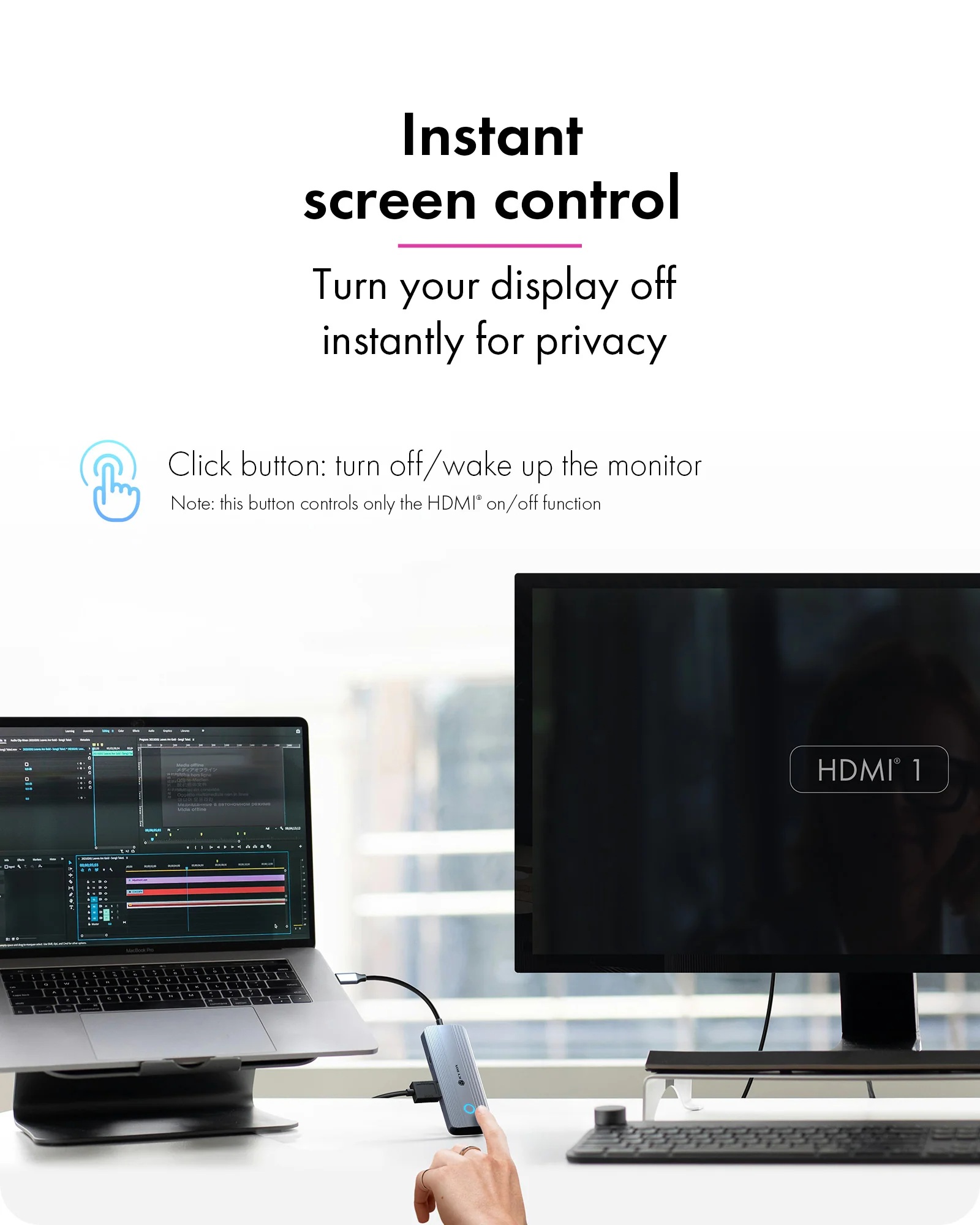 Raidsonic Spade Dock 4081 (Off-Screen Button) | IB-DK4081-SO