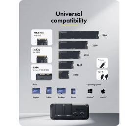 Raidsonic 4-bay Enclosure for 2x M.2 NVMe and 2x 2.5"/3.5" HDD/SSD | IB-2925MS-CU31