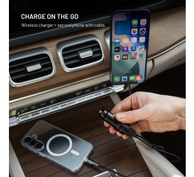 Fixed USB-C/USB-A Car Charger, 63W, PD 3.0