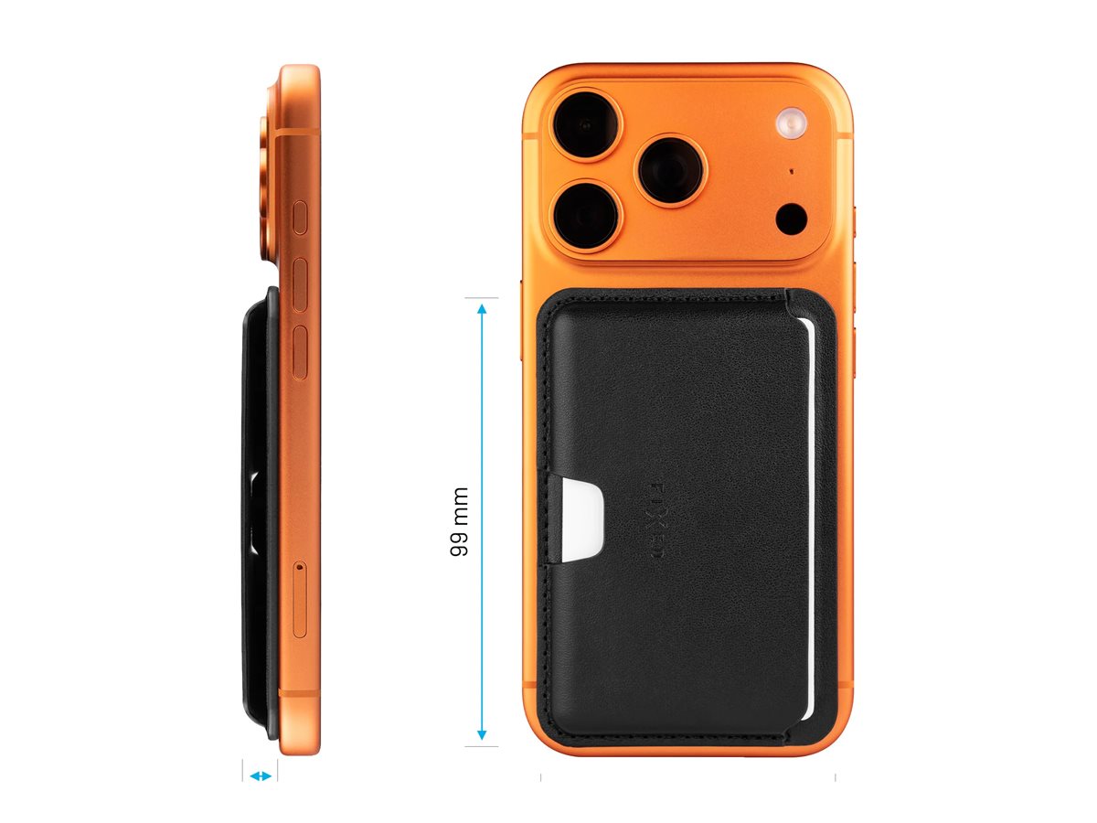 Fixed MagSafe Wallet MagWallet Slim | Wallet | Apple | iPhone 12 and newer | PU leather | Black