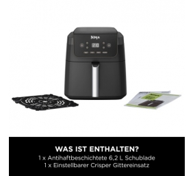 Ninja AF170EU Karšto oro gruzdintuvė 6.2 L 2000 W, Juoda