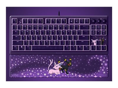 Razer Ornata V3 Tenkeyless | Gaming keyboard | Wired | US | Razer Mecha-Membrane Switches | Wrist Rest | Pokémon Espeon/Umbreon Edition
