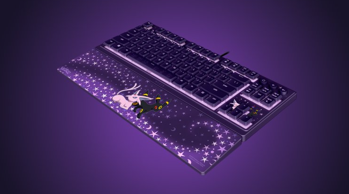 Razer Ornata V3 Tenkeyless | Gaming keyboard | Wired | US | Razer Mecha-Membrane Switches | Wrist Rest | Pokémon Espeon/Umbreon Edition