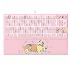 Razer Ornata V3 Tenkeyless | Gaming keyboard | Wired | US | Razer Mecha-Membrane Switches | Wrist Rest | Pikachu Eevee Edition