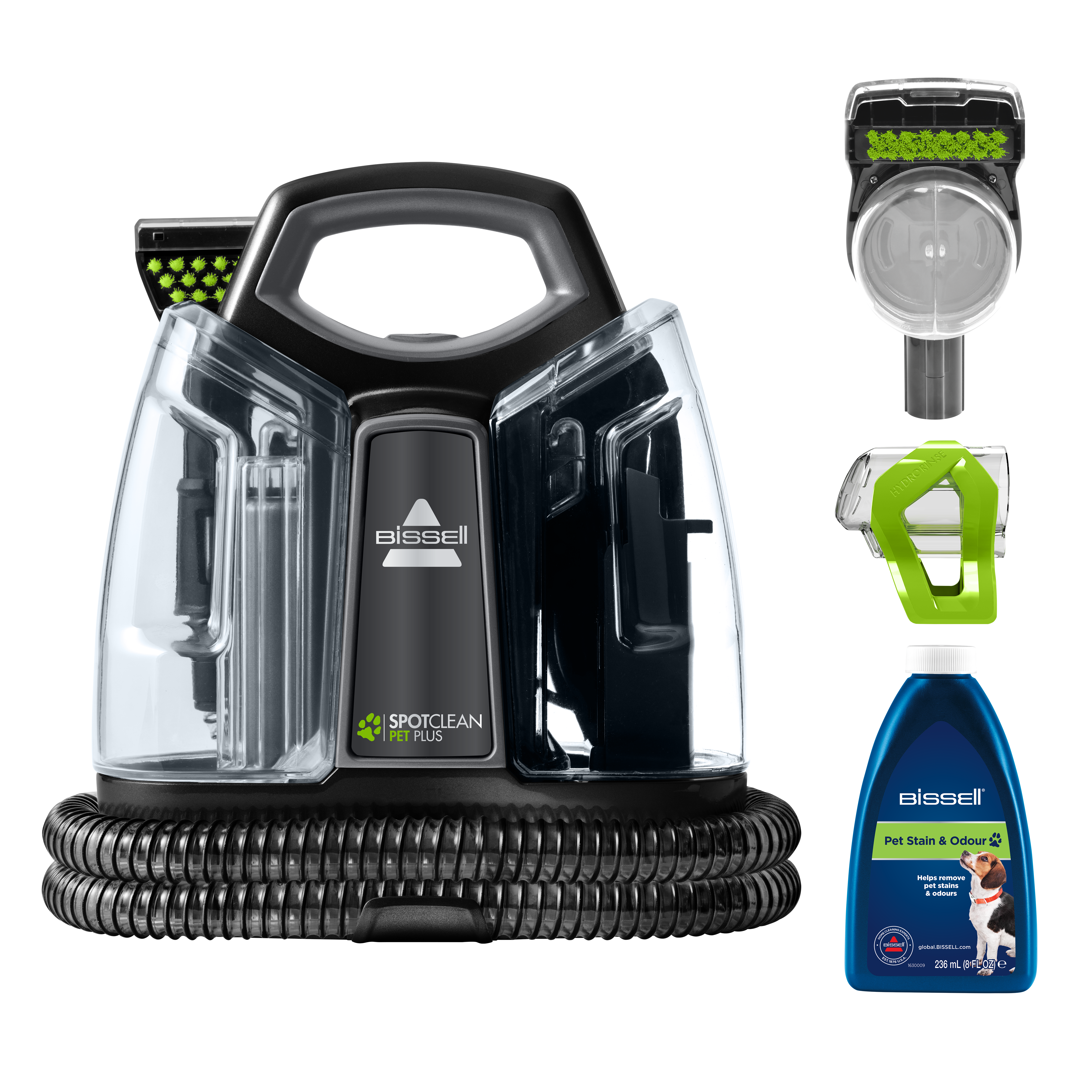 Bissell | SpotClean Pet Plus Cleaner | 37241 | Corded operating | 330 W | Black/Titanium | 24 month(s)