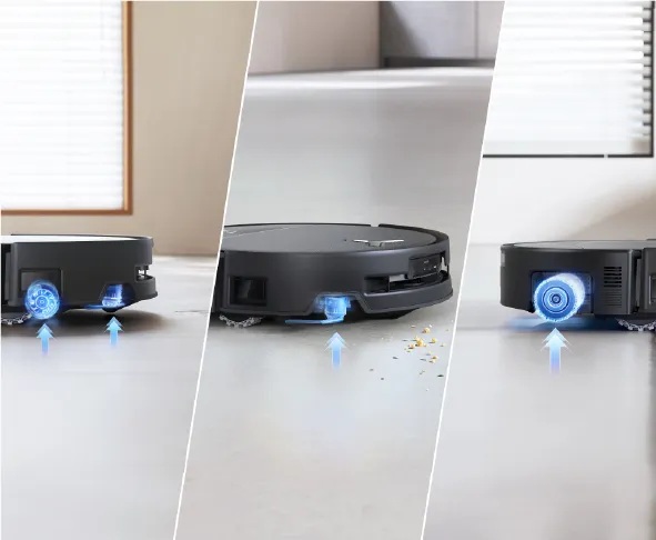 Ecovacs Robotic Vacuum Cleaner | DEEBOT T80S OMNI BLACK | Wet&Dry | 6400 mAh | 24800 Pa | Black
