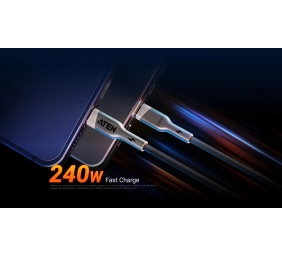 Aten 240W USB-C to USB-C Braided Charging Cable, 2 m | 2L-3102P240 | USB-C to USB-C