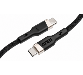 Aten 240W USB-C to USB-C Braided Charging Cable, 2 m | 2L-3102P240 | USB-C to USB-C