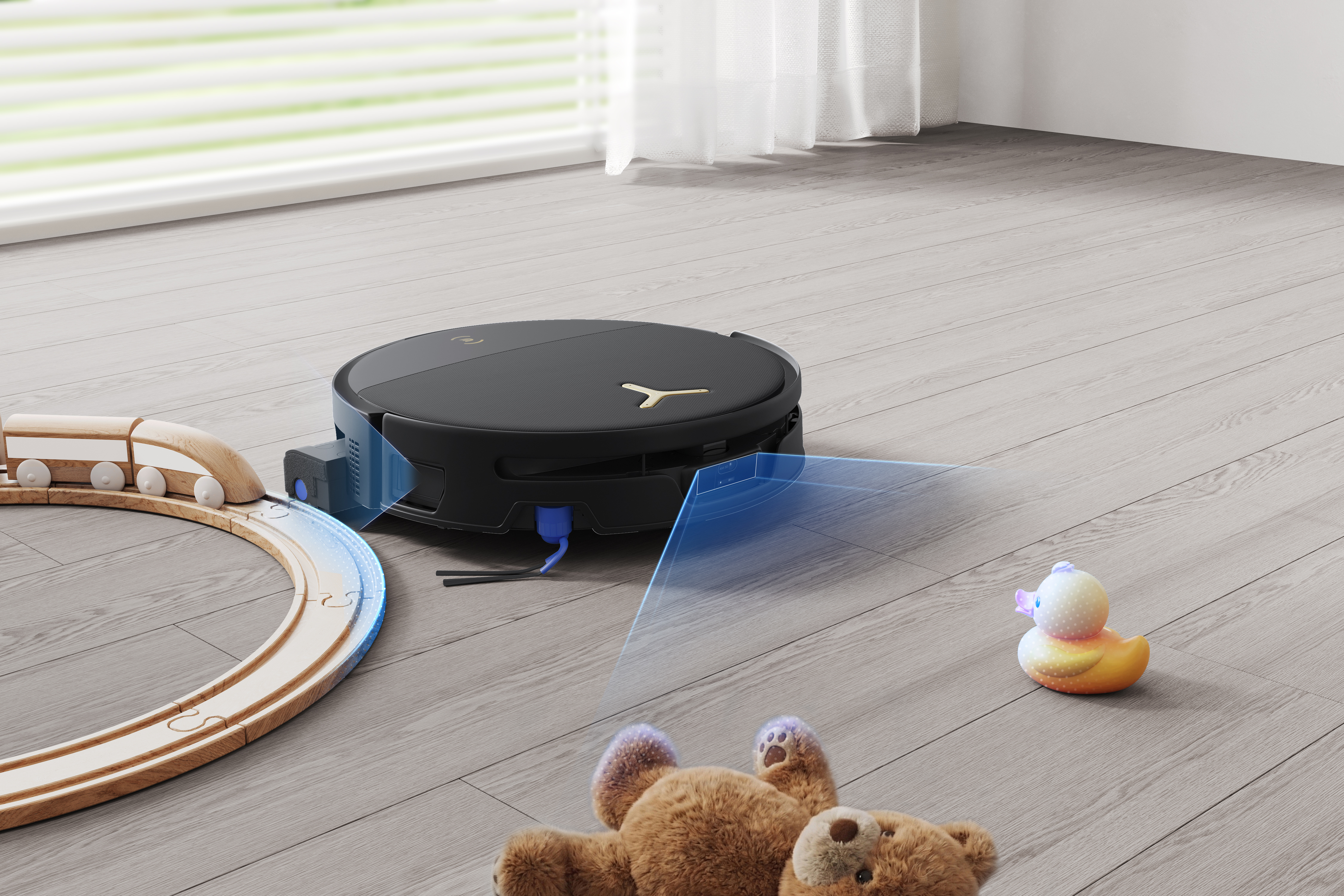 Ecovacs DEEBOT T90S PRO OMNI Vacuum Cleaner,Robot,Wet&Dry,40000Pa,TruEdge 3.0,ZeroTangle 4.0,OZMO Roller 3.0,Black+OMNI Auto-Empty Station