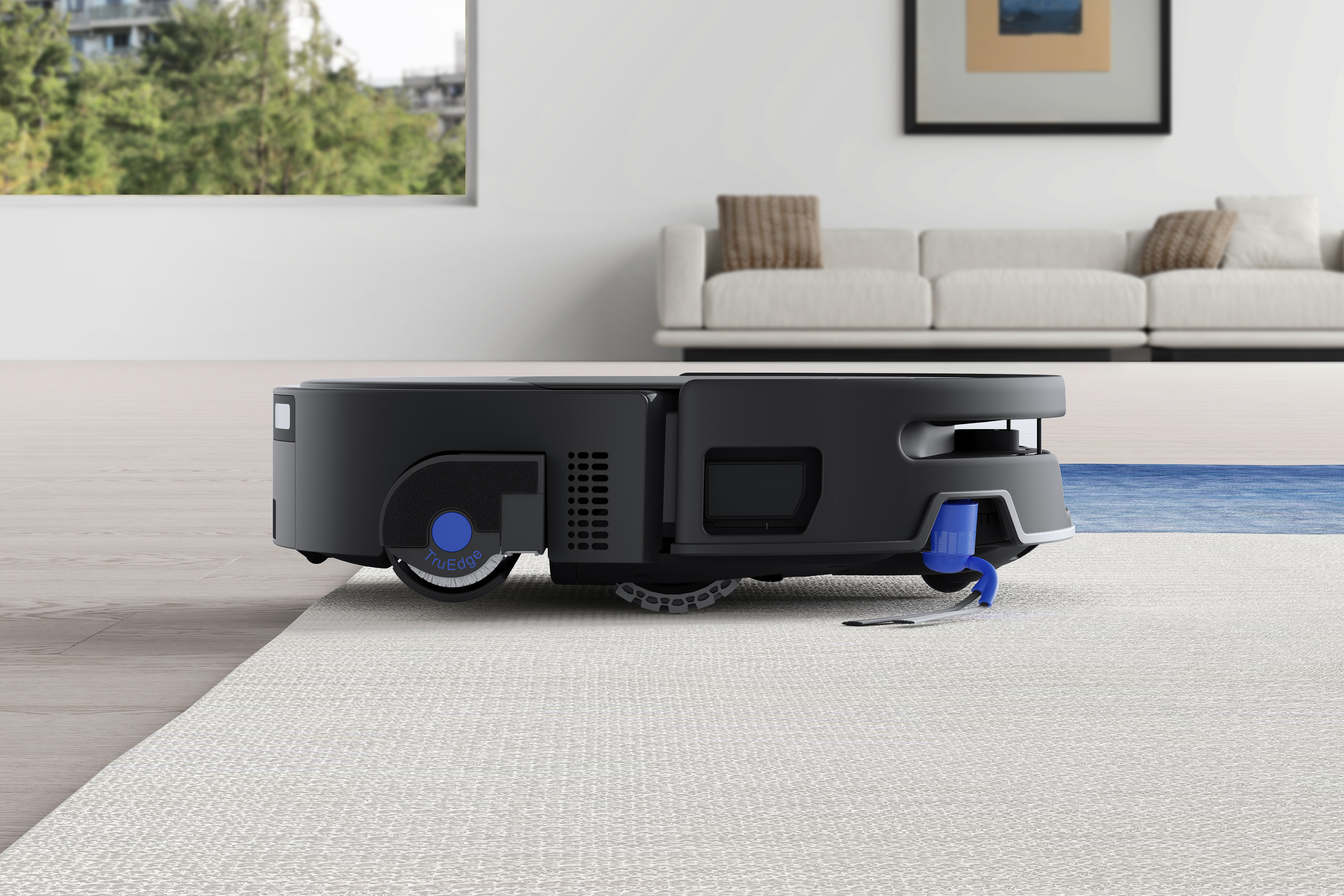 Ecovacs DEEBOT T90S PRO OMNI Vacuum Cleaner,Robot,Wet&Dry,40000Pa,TruEdge 3.0,ZeroTangle 4.0,OZMO Roller 3.0,Black+OMNI Auto-Empty Station