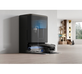 Ecovacs DEEBOT T90S PRO OMNI Vacuum Cleaner,Robot,Wet&Dry,40000Pa,TruEdge 3.0,ZeroTangle 4.0,OZMO Roller 3.0,Black+OMNI Auto-Empty Station