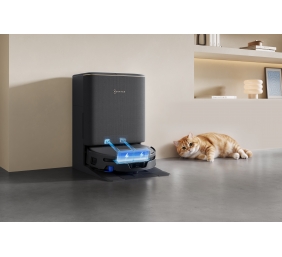 Ecovacs DEEBOT T90S PRO OMNI Vacuum Cleaner,Robot,Wet&Dry,40000Pa,TruEdge 3.0,ZeroTangle 4.0,OZMO Roller 3.0,Black+OMNI Auto-Empty Station