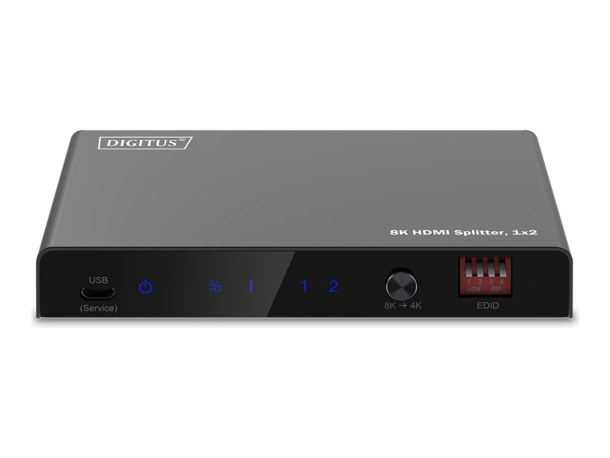 Digitus 8K HDMI Splitter, 1x2 | DS-55339 | Black