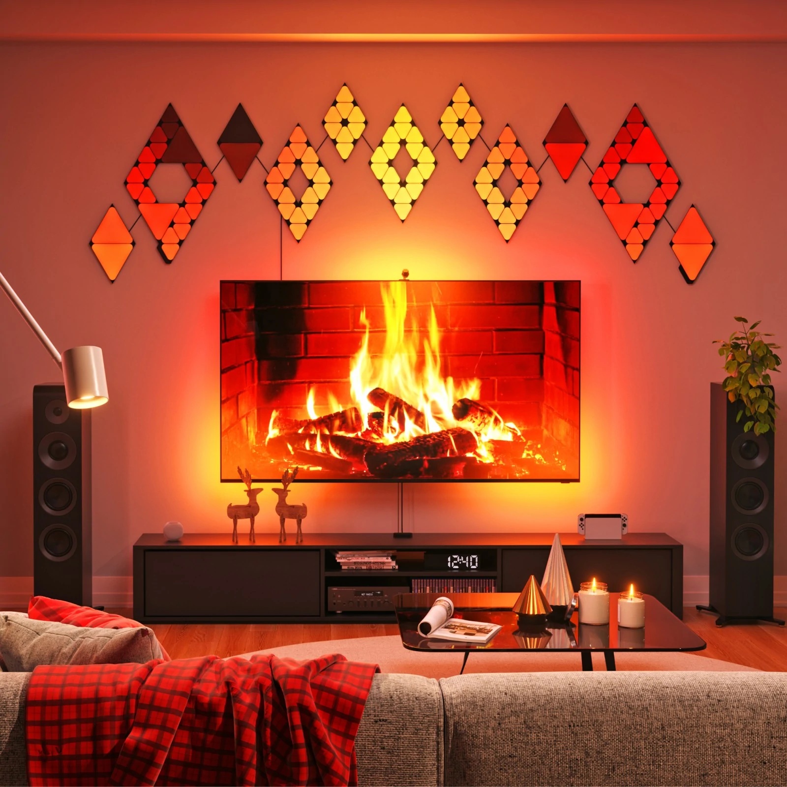 Nanoleaf 4D V2 TV Screen Mirror + Light Strips Kit (for TV & Monitor up to 65'') | 24 W | Multicolor RGB