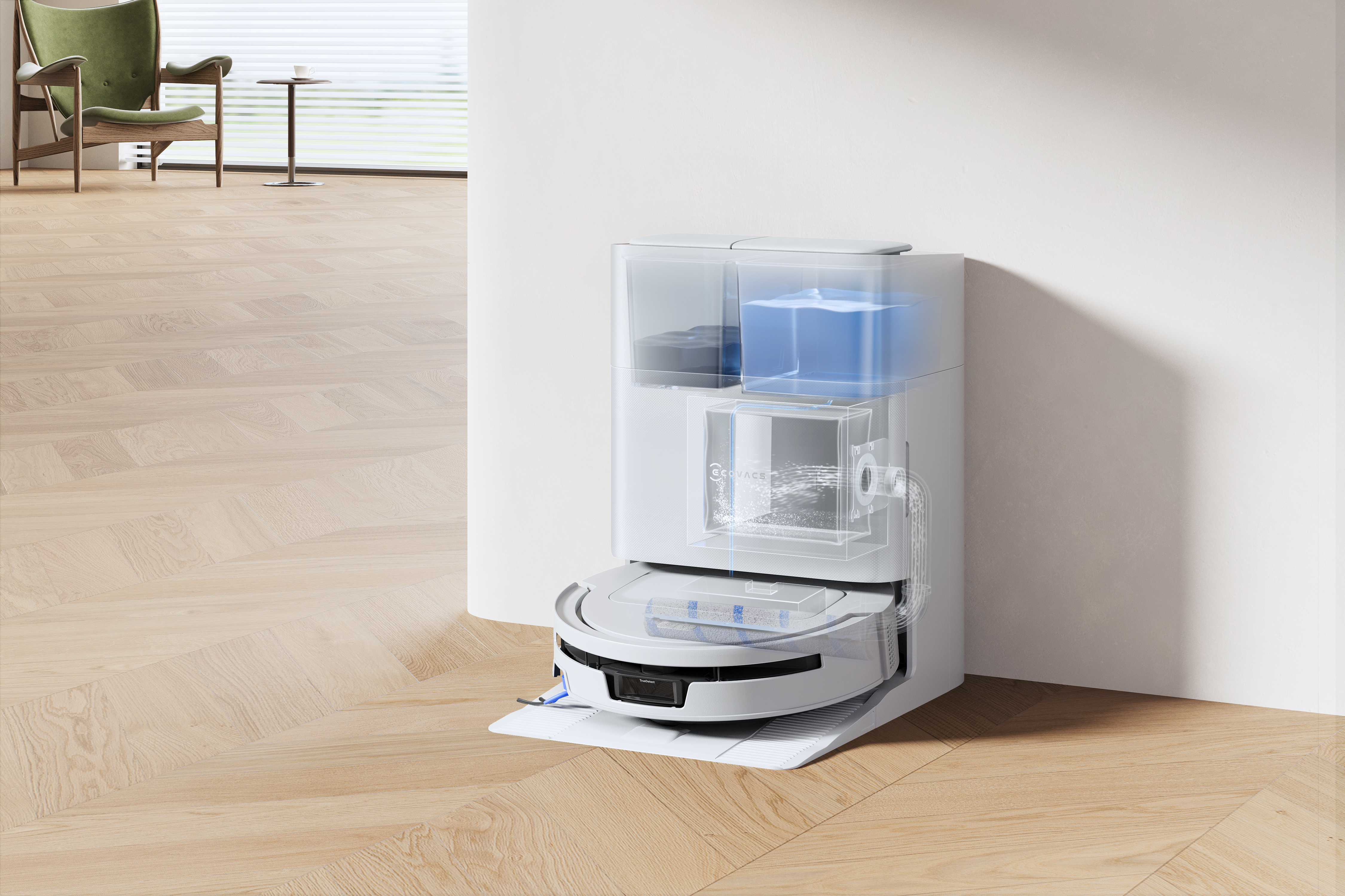 Ecovacs Robot Vacuum Cleaner | DEEBOT T90 Max Pro OMNI | Wet&Dry | Operating time (max) 257 min | Li-Ion | 5200 mAh | Dust capacity 2.5 L | 40000 Pa | White