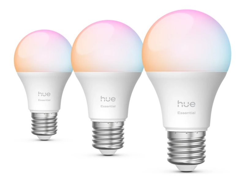 Philips Hue E WCA 806 A60 3P EU | E27 | 8 W | 16 million colours, White and colour light | Bluetooth and Zigbee