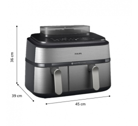 Philips 5000 Series NA555/00 Karšto oro gruzdintuvė 9 L 2750 W, Silver